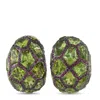 De Grisogono 18k White Gold Ruby And Peridot Earrings Dg05-080425 In White