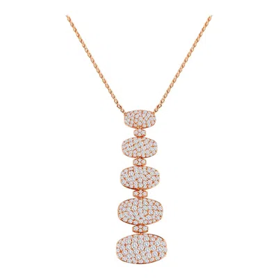 Pre-owned De Grisogono 5 Tier 3.65 Carat Diamond Gold Necklace In Multi