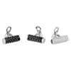 De Grisogono Accessoire 18k White Gold Full White And Black Diamonds Tuxedo Toggle Buttons Set In White