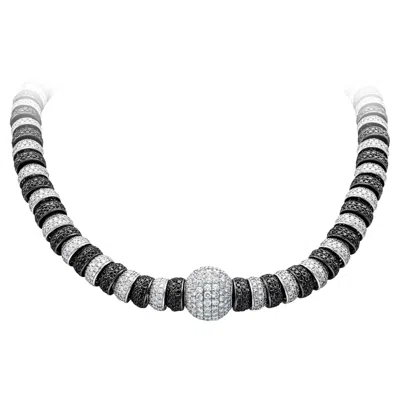 Pre-owned De Grisogono Black & White Diamond Interchangeable Centerpiece Collar Necklace