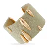 De Grisogono Galuchat 18k Yellow Gold Cuff Bracelet Dg27-070225 In Gold