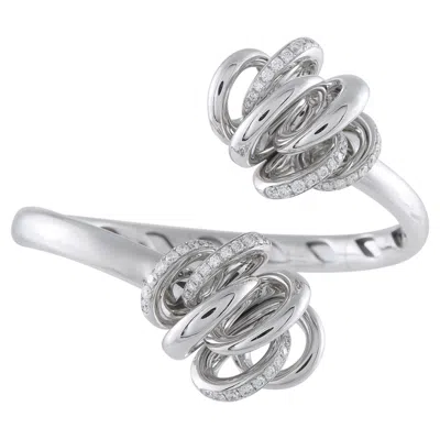 Pre-owned De Grisogono Vortice 18k White Gold 1.60ct Diamond Bracelet Dg01-040826