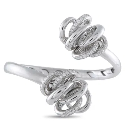 De Grisogono Vortice 18k White Gold 1.60ct Diamond Bracelet Dg01-040826 In Silver