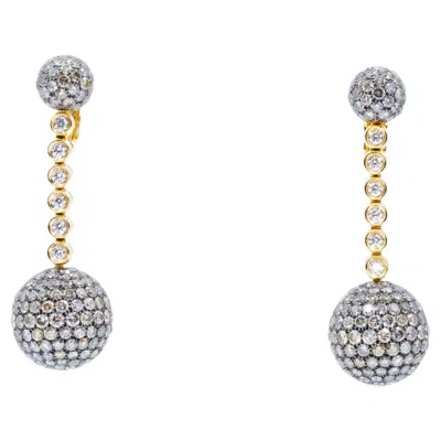 Pre-owned De Grisogono Yellow And White Gold Earrings