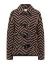 De' Hart Woman Jacket Khaki Size 10 Polyester, Wool In Beige