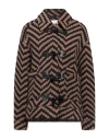 De' Hart Woman Jacket Khaki Size 6 Polyester, Wool In Beige