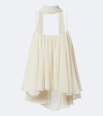 De La Vali Agapito Georgette Top In Neutral