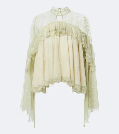 De La Vali Alita Lace Blouse In Multi