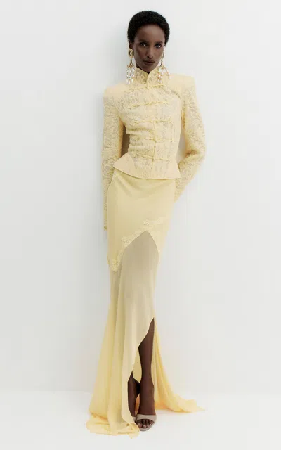 De La Vali Ama Cotton-blend Jacket In Yellow