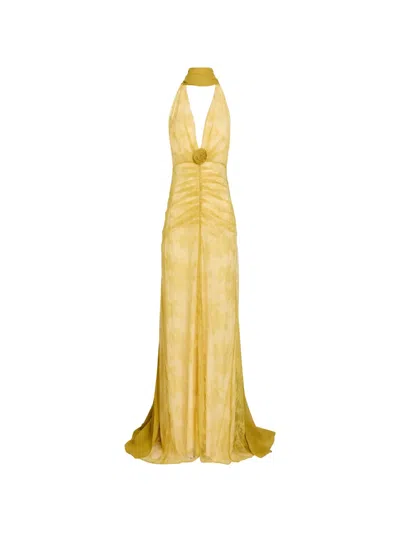 De La Vali Amora Maxi Dress In Gold