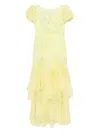 De La Vali Anetta Maxi Dress In Yellow