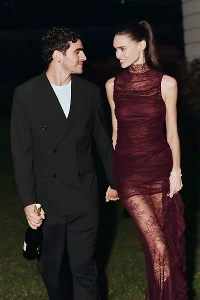 De La Vali Austere Maxi Dress In Purple