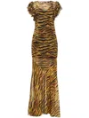De La Vali Bougainvillea Dress In Schwarz