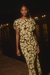 De La Vali Bougainvillea Maxi Dress In Black