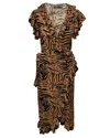 De La Vali Midi Dresses In Brown