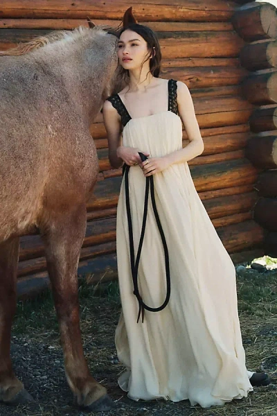 De La Vali Carmela Maxi Dress In White