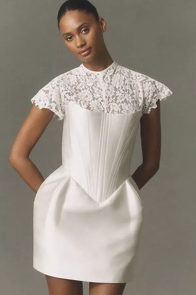 De La Vali Catalina Mini Dress In White