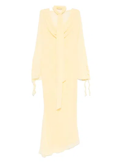 De La Vali Cristobal Midi Dress In Yellow