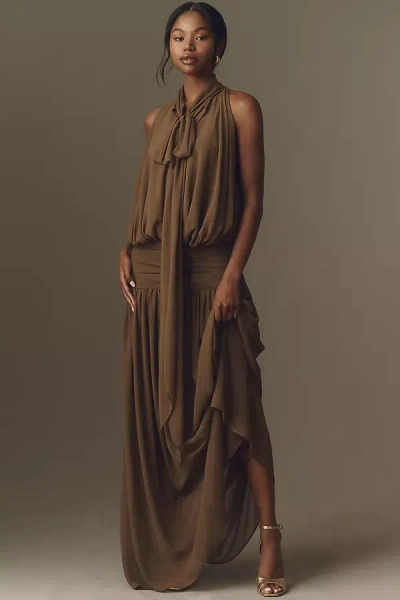 De La Vali Cruz Maxi Dress In Brown
