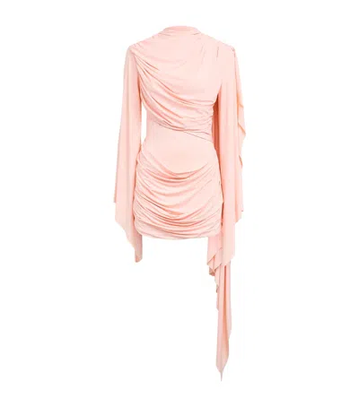 De La Vali Draped Perisa Mini Dress In Pink