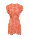 De La Vali Floral-print Dress In Pink