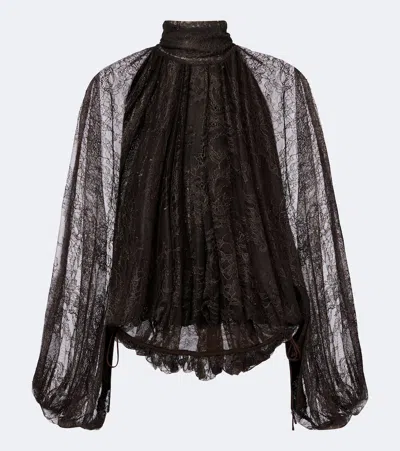 De La Vali Elunara Lace Blouse In Multi