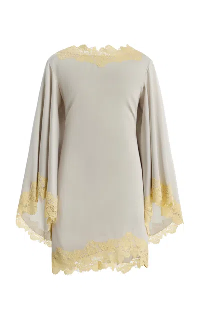 De La Vali Exclusive Astral Crepe Mini Dress In Gray
