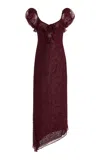 De La Vali Exclusive Eden Lace Midi Dress In Purple