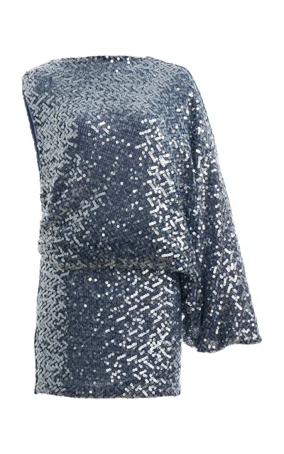 De La Vali Exclusive La Isla Ibiza Mini Dress In Silver
