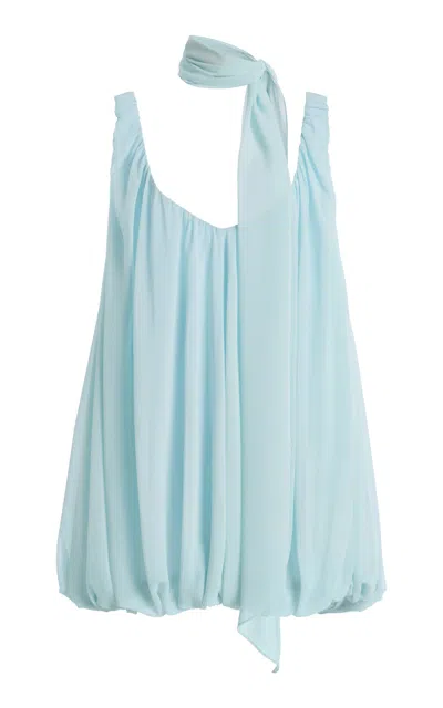 De La Vali Exclusive La Isla Isla Chiffon Mini Dress In Blue