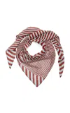 De La Vali Exclusive La Isla Striped Headscarf In Brown