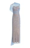 De La Vali Exclusive Lucho Lace Maxi Dress In Blue