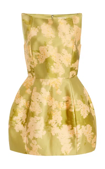 De La Vali Exclusive Pampero Floral Twill Mini Dress In Multi