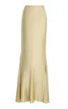 De La Vali Exclusive Suelo Silk-blend Satin Maxi Skirt In Neutral