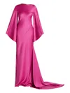 De La Vali Flared-sleeve Dress In Pink