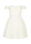 De La Vali Idaira Strapless Satin-twill Mini Dress In Ivory
