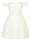 De La Vali Idaira Strapless Satin-twill Mini Dress In White