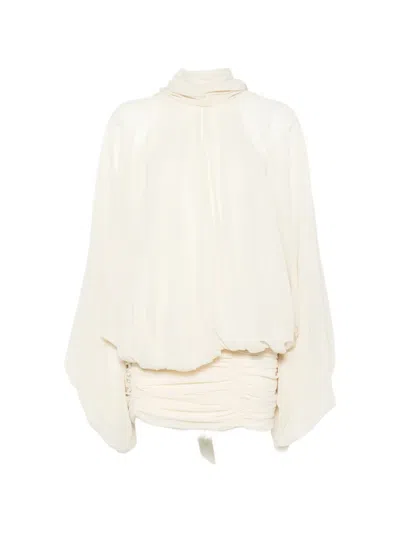 De La Vali Maite Mini Dress In Neutral
