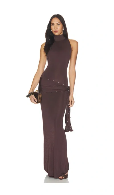 De La Vali Maxikleid Abril In Brown