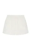 De La Vali Maya Lace-trimmed Cotton Shorts In White