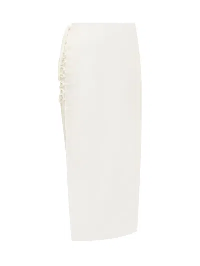 De La Vali Midi Skirt For Effortless Elegance In White
