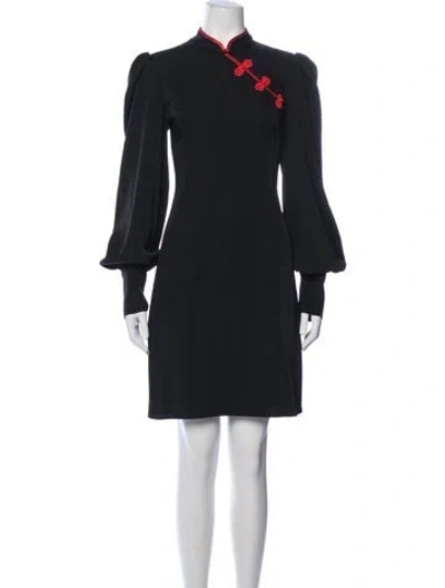 Pre-owned De La Vali Mini Dress In Black