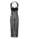 De La Vali Pampato Midi Dress In Black
