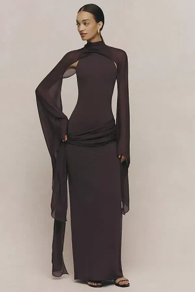 De La Vali Sabela Maxi Dress In Brown