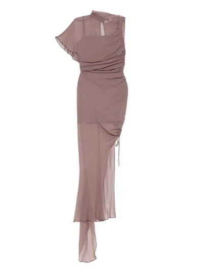 De La Vali Semi-sheer Dress In Multi