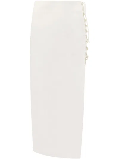 DE LA VALI SIDE LACE-UP MIDI SKIRT