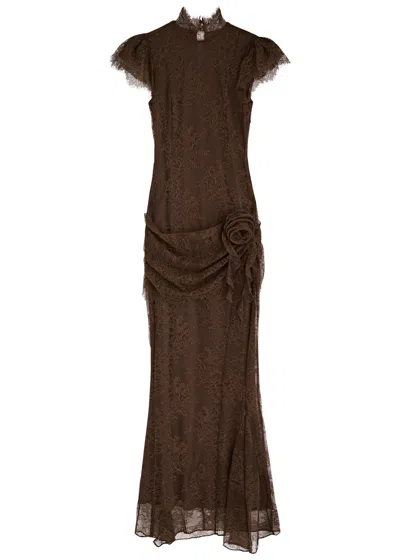 sachin and babi light blue dress Charming The Night Halter Maxi Dress (Chocolate) · NanaMacs main image 1