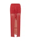 De La Vali Tiramisu Skirt In Red