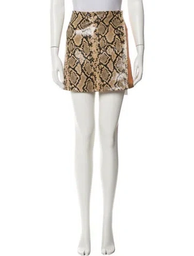 Pre-owned De La Vali Suede Mini Skirt In White