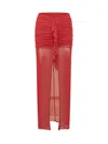 De La Vali Tiramisu Skirt In Red